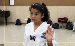 Mesha Josheeta led in the oath taking, March&nbsp;2018